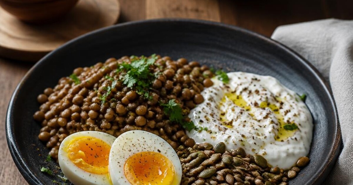 Chickpeas, edamame, tofu and grains arranged in bowls on dark walnut